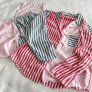 Victoria's Secret Red and White Striped Fabric